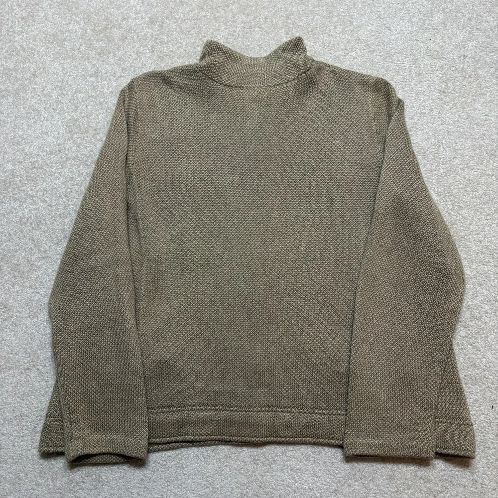Lauren Ralph Lauren Cardigan Sweater‎ Womens 2X Brown Mock Neck Button Pockets